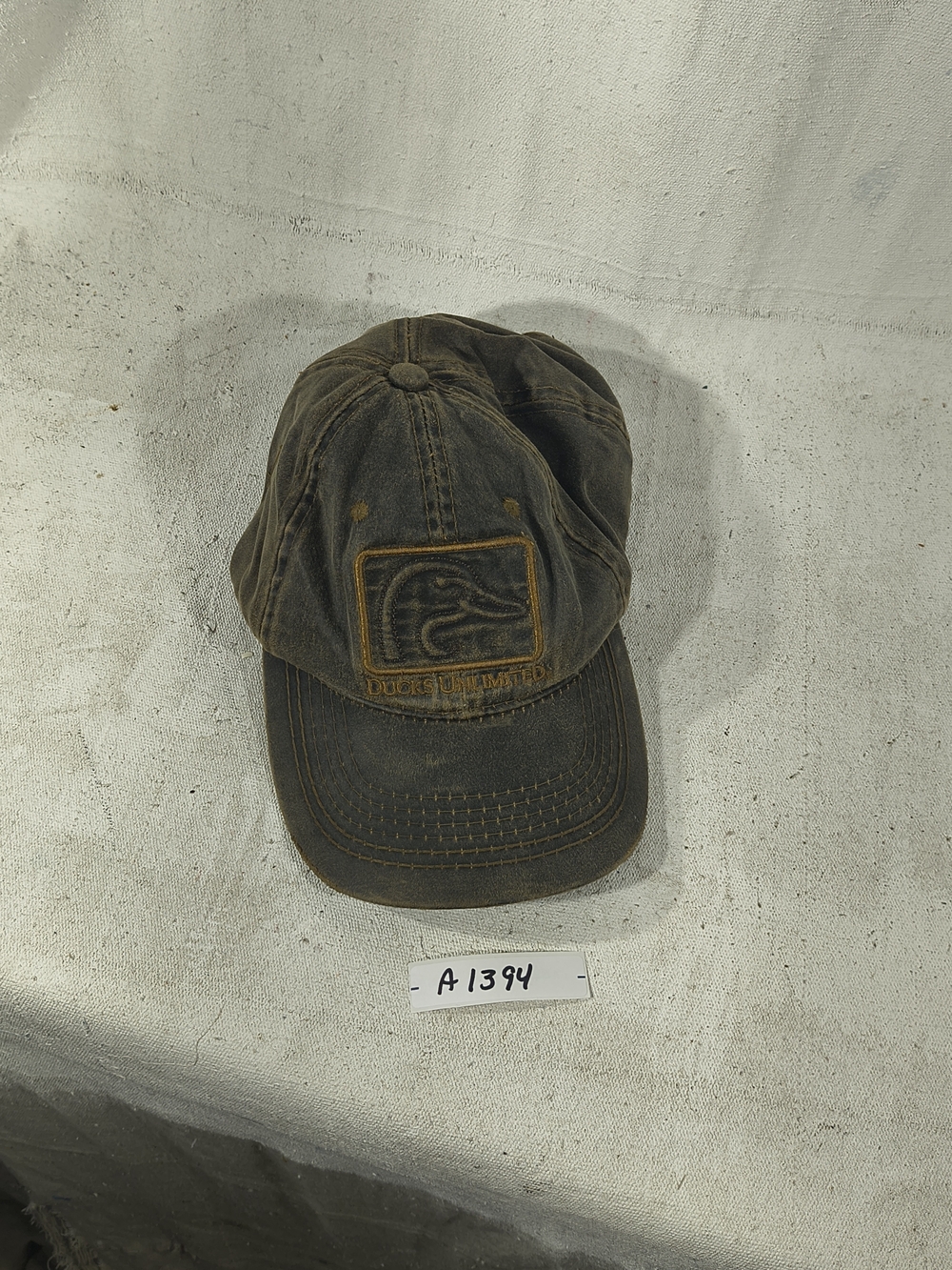 Ducks Unlimited Distressed Brown Cotton Baseball Cap